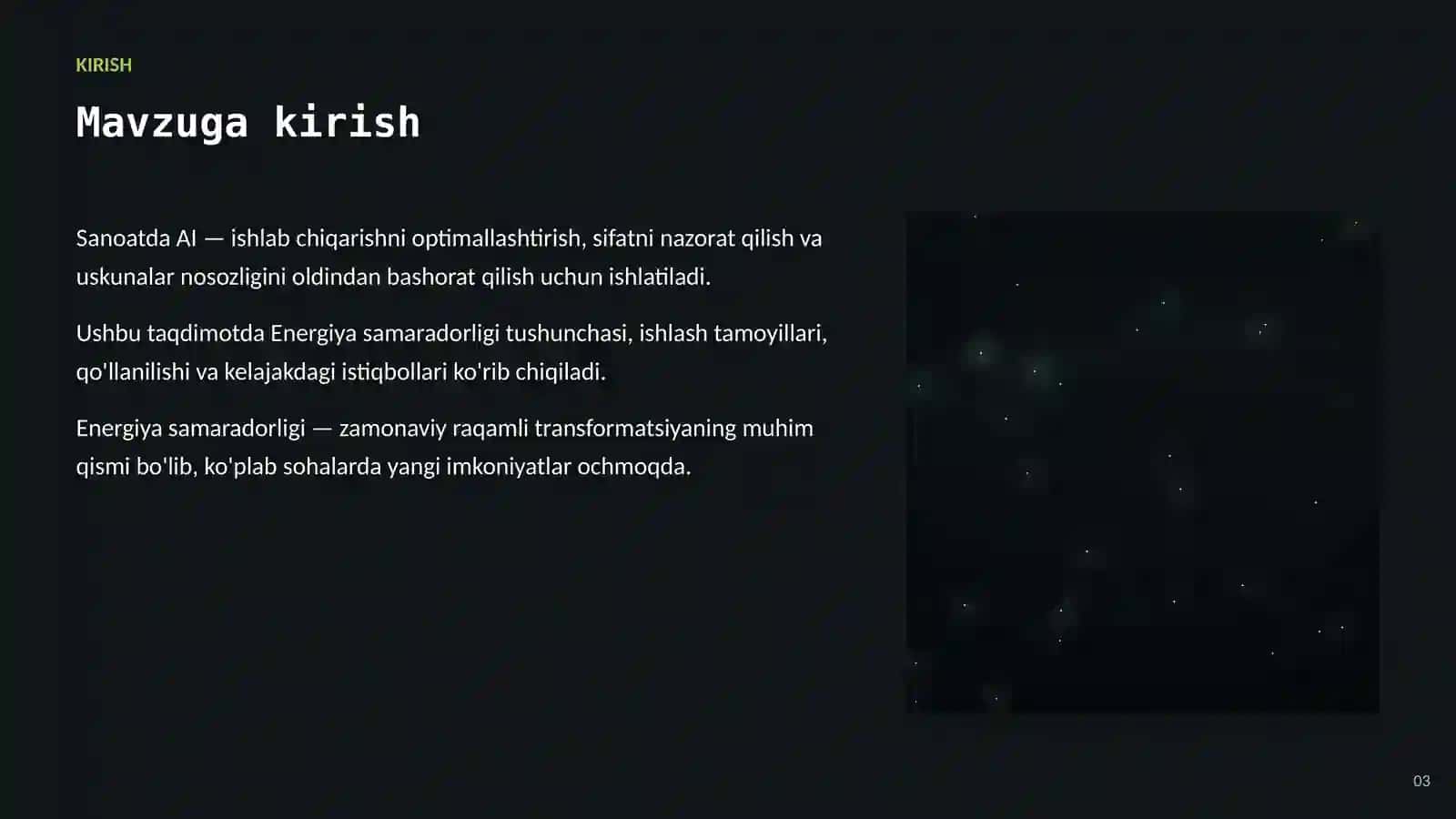 SUN'IY INTELLEKT • AI SANOAT VA ISHLAB CHIQARISHDA 3