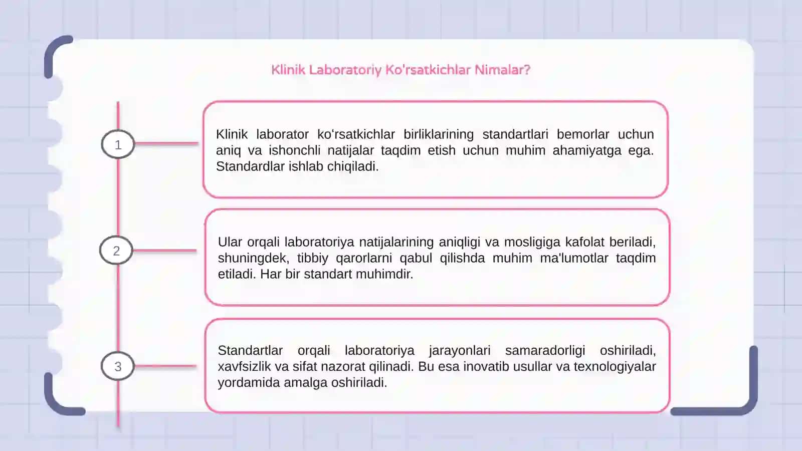 Klinik laborator ko'rsatkichlar birliklarining standartlari 3