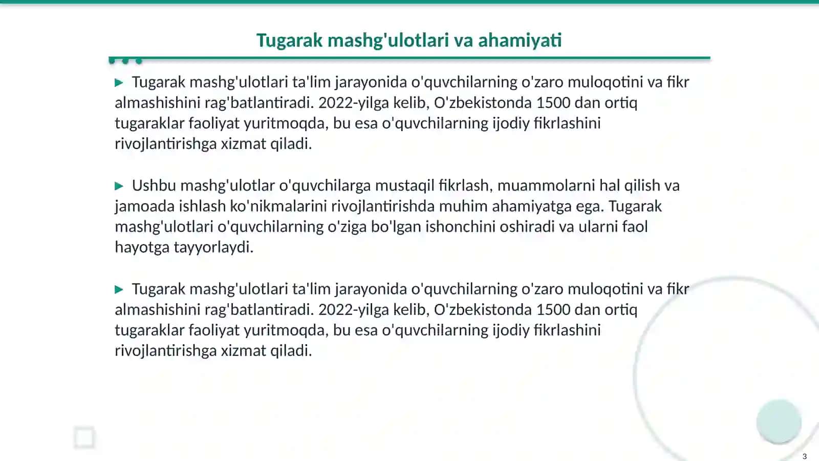 Tugarak mashgulotlarida talim metodlari 3