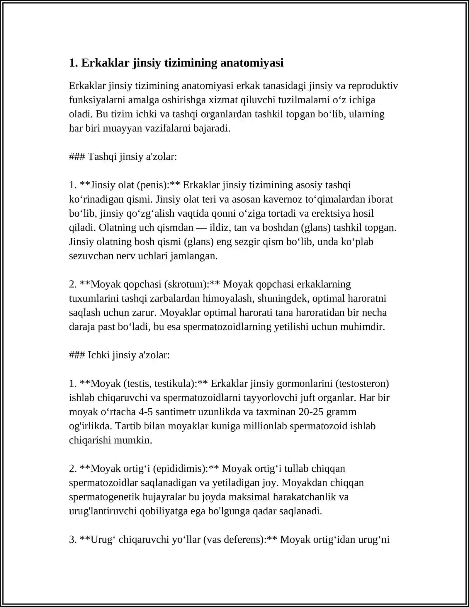 ERKAKLAR JINSIY SISTEMASI 3
