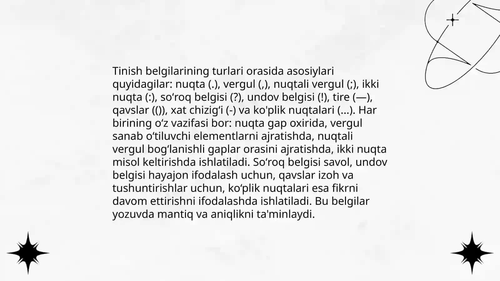 Tinish belgilari va nutq uslublari 3