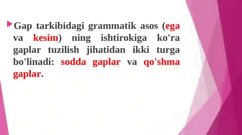 GAPNING TUZILISH JIHATDAN TURLARI 3