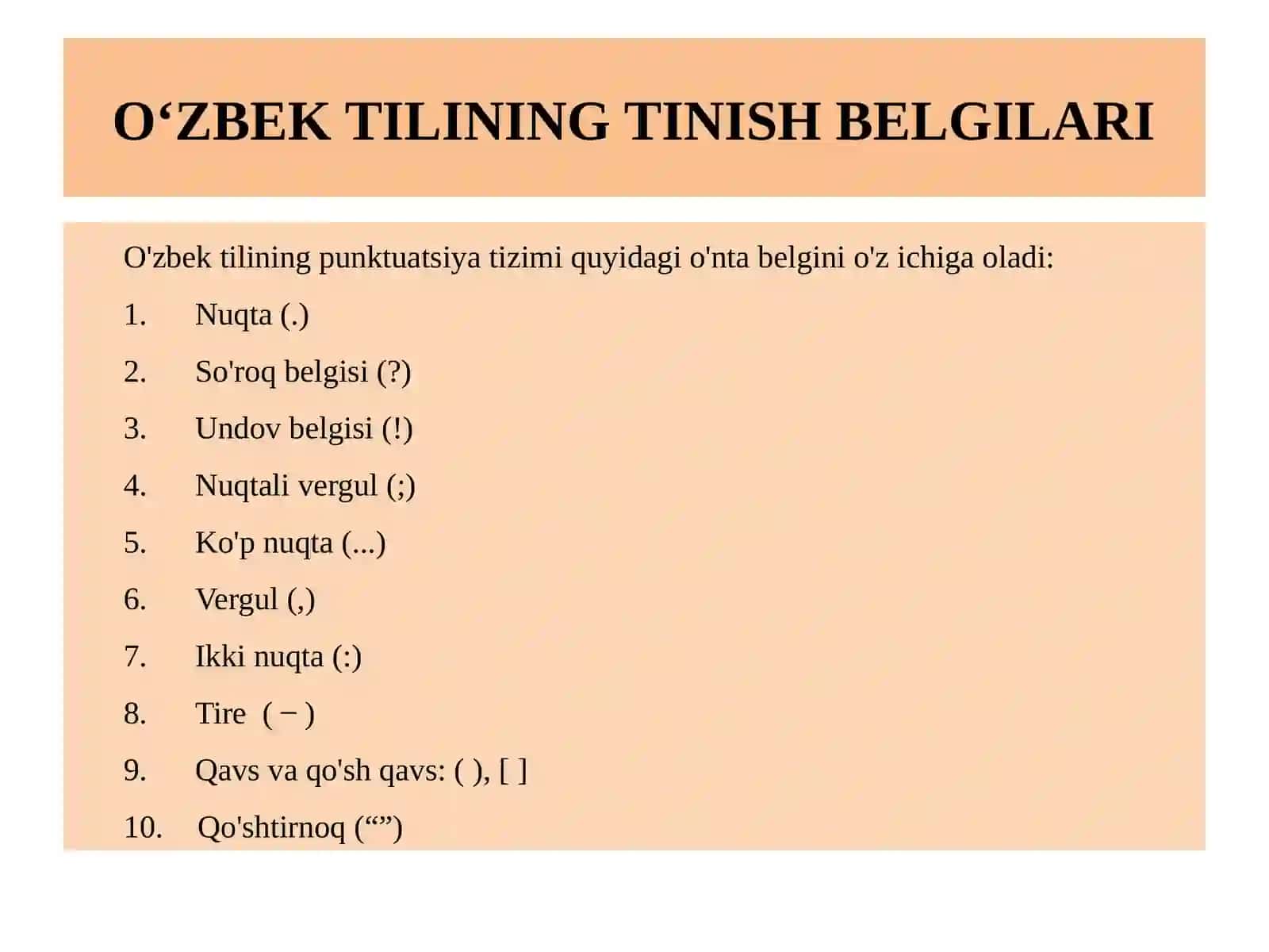 PUNKTUATSIYA (TINISH BELGILARI) 3