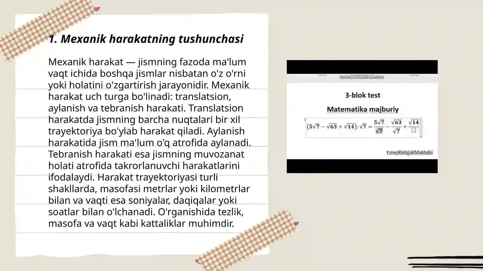 Majburiy mexanik harakat 3