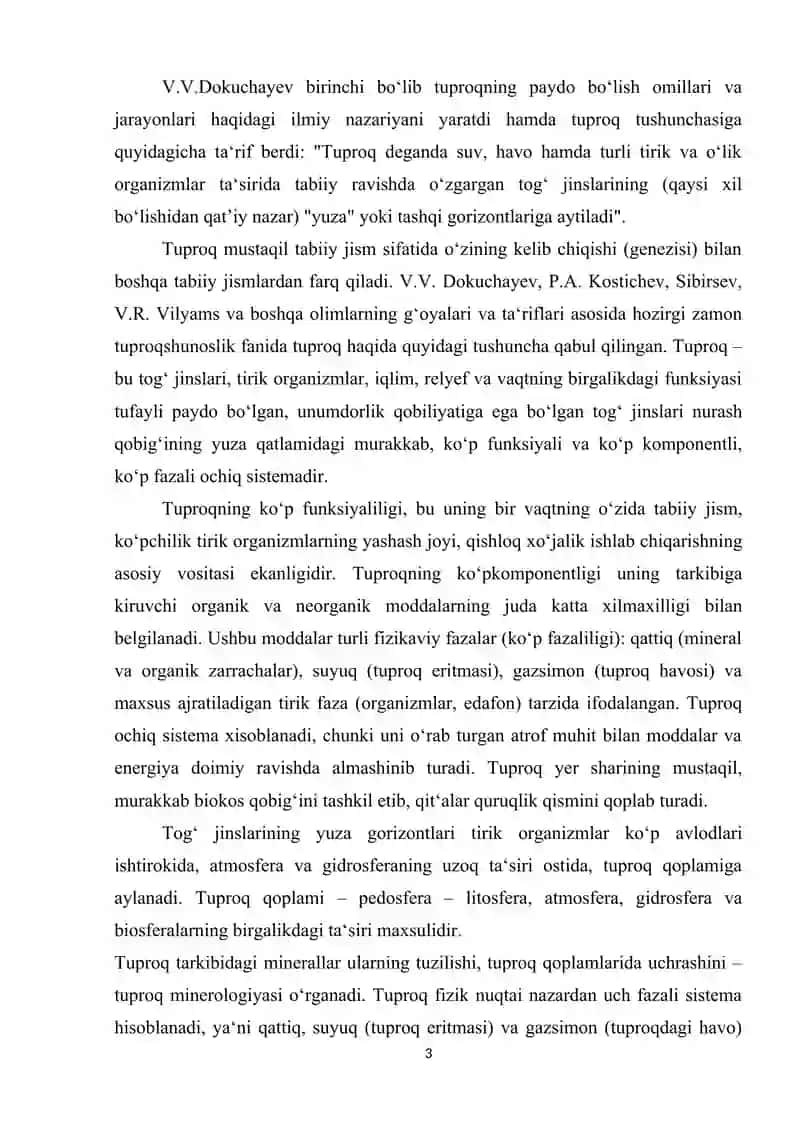 Tuproq Tarkibi va Birinchilik Mineral 3
