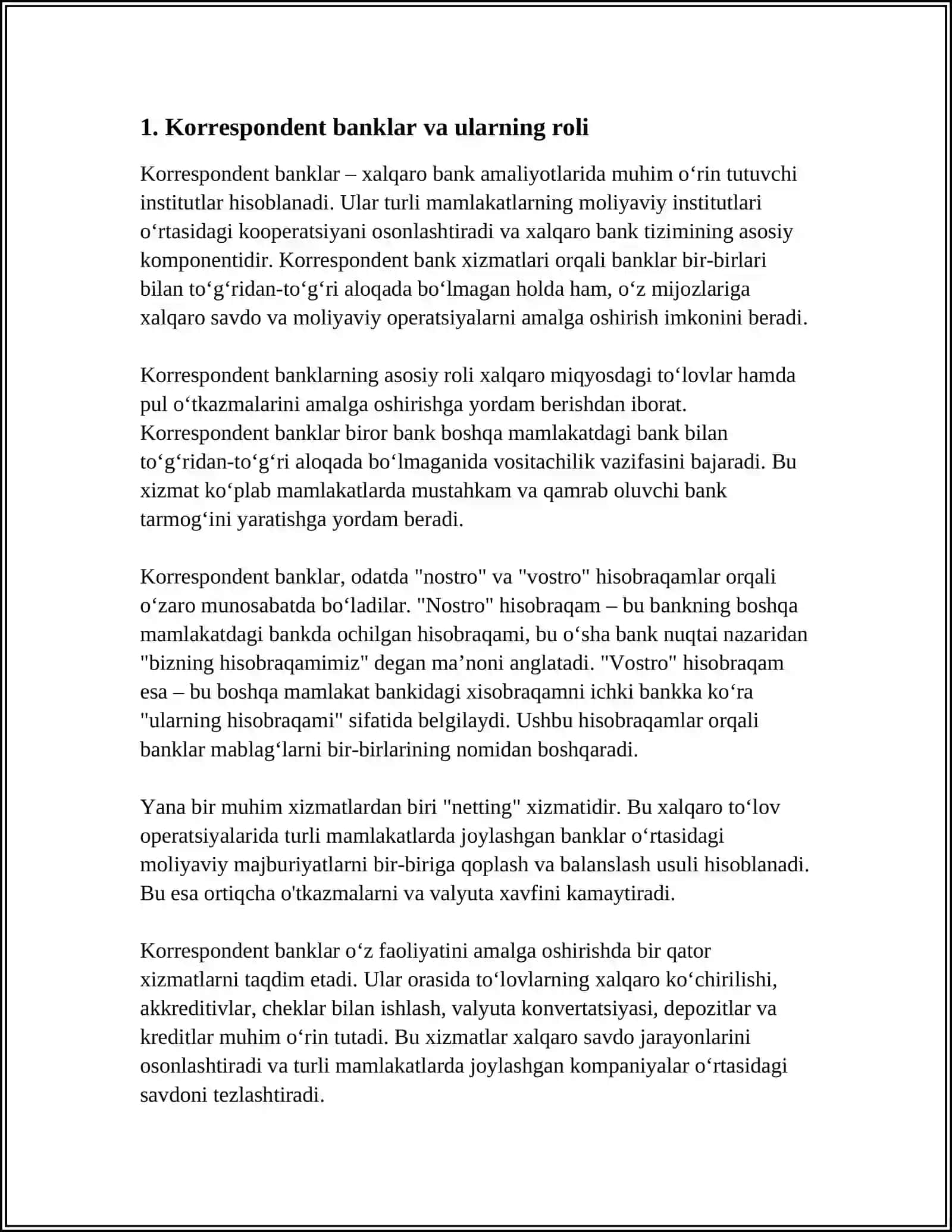 XALQARO BANK AMALIYOTLARI 3