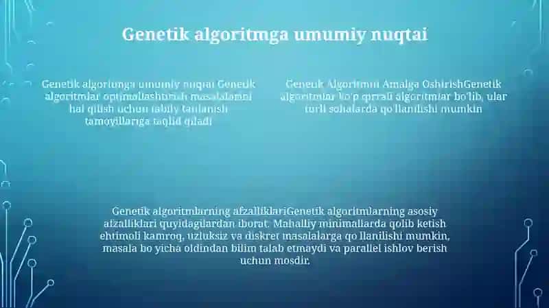 Genetik Algoritmni Amalga Oshirish 3