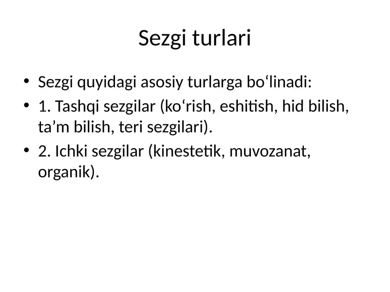 Sezgi turlari va qonuniyatlari 3