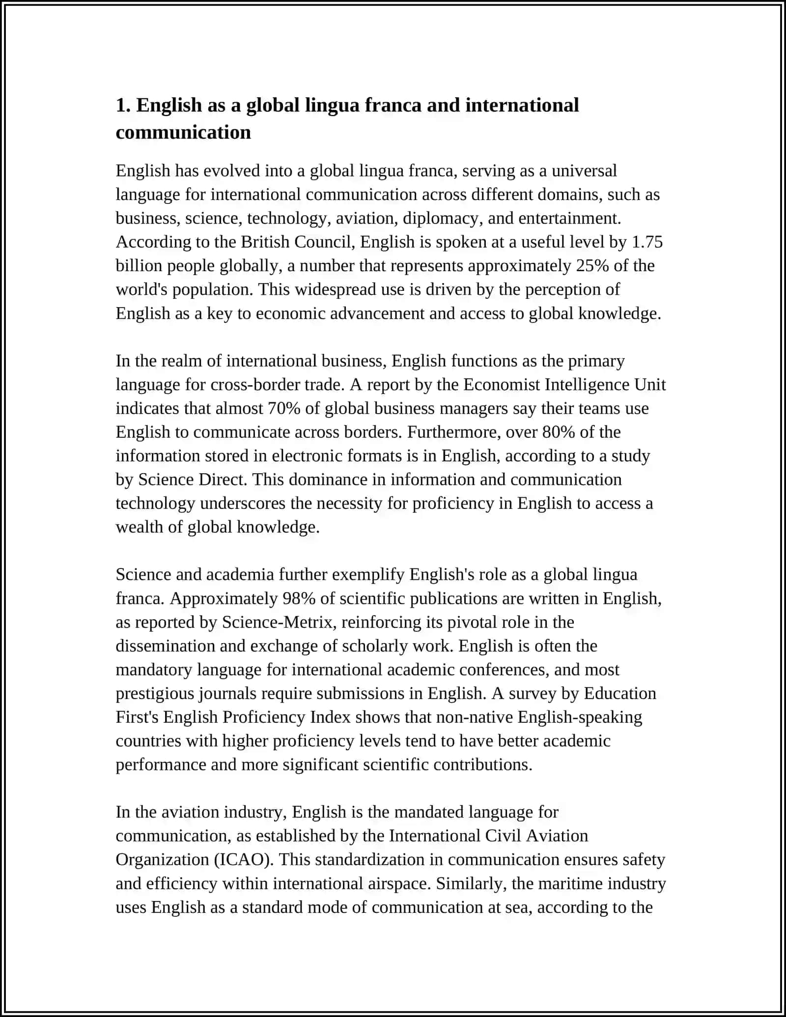 THE ROLE OF ENGLISH LANGUAGE IN THE MODERN WORLD 3
