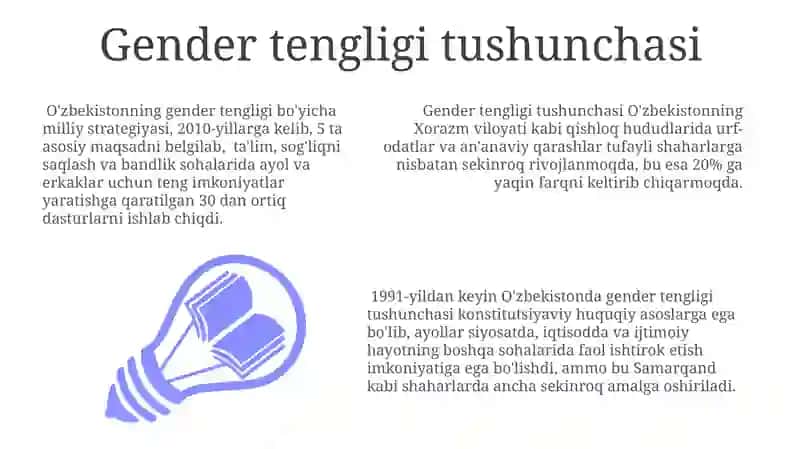 Gender tengligi tushunchasi 3