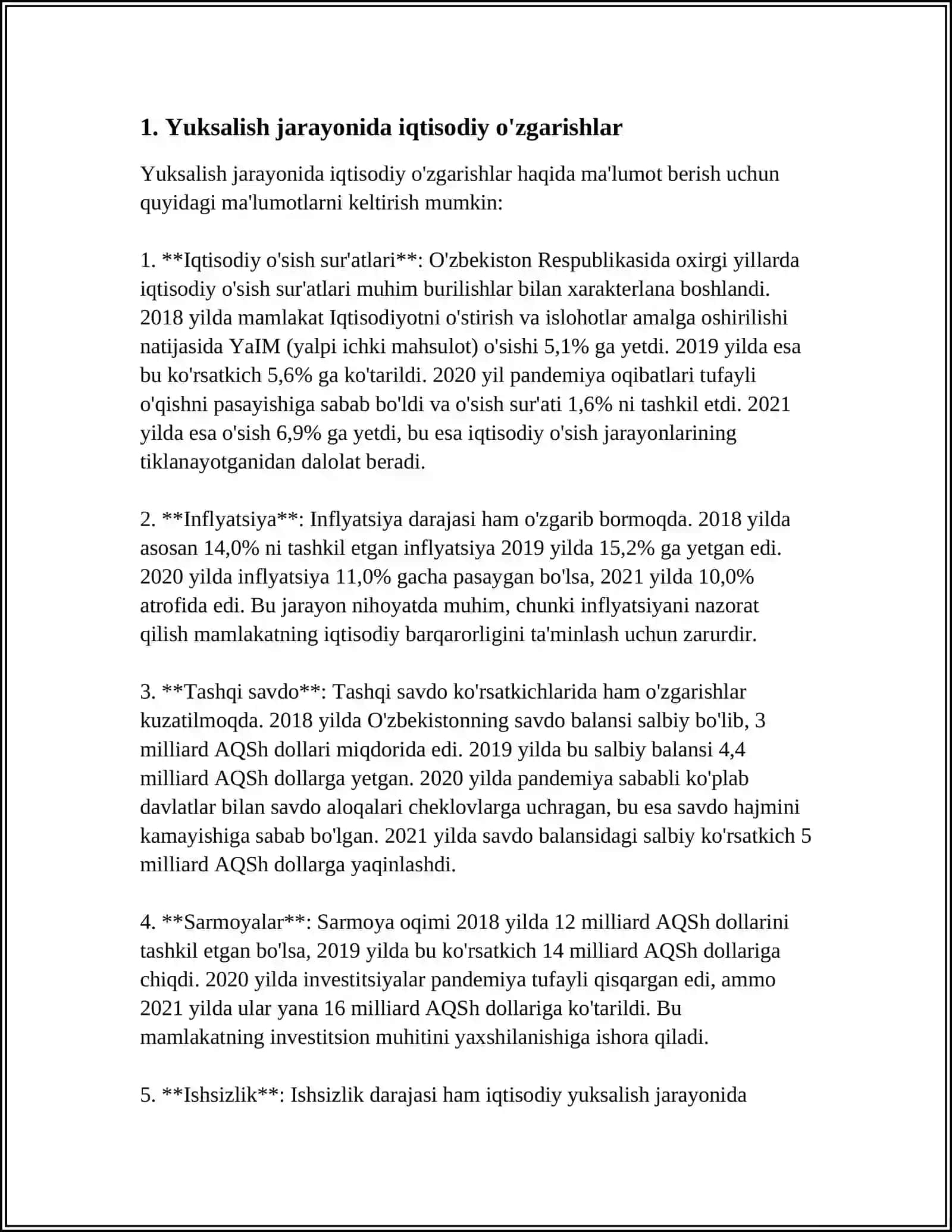 YUKSALISH RIVOJLANISH VA IQTISODIY VA SIYOSIY YOʻNALISHALAR 3