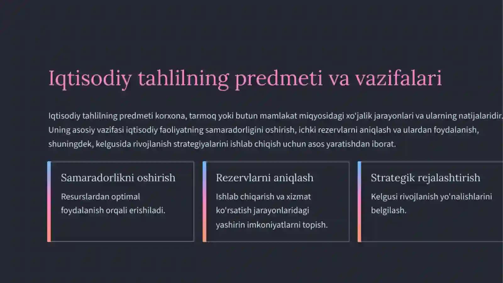 iqtisodiy va moliyaviy ma’lumotlarning tahlili 3