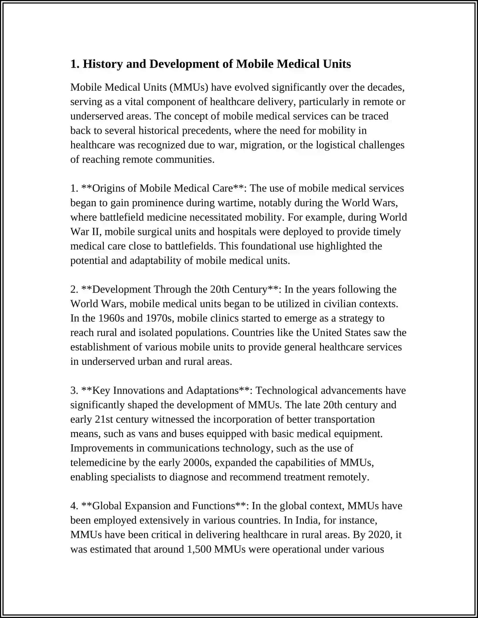 MOBILE MEDICAL UNITS IN THE WORLD 3