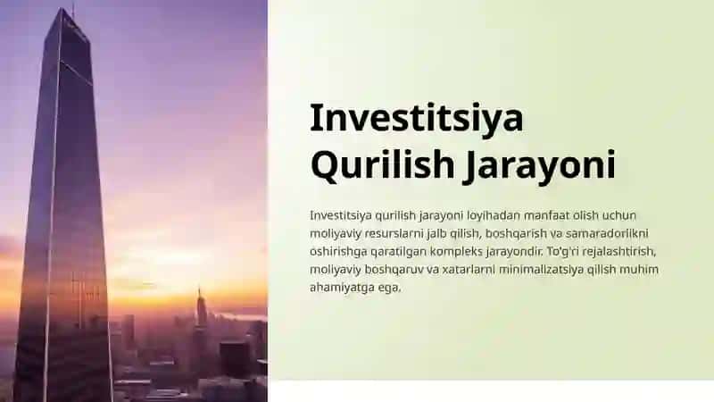 INVESTITSIYA QURILISH JARAYONI 3