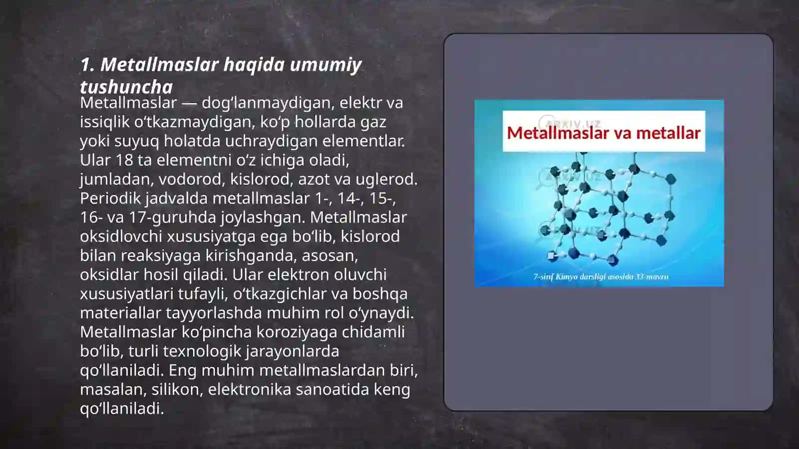 Metallmaslar va ularning xossalari 3