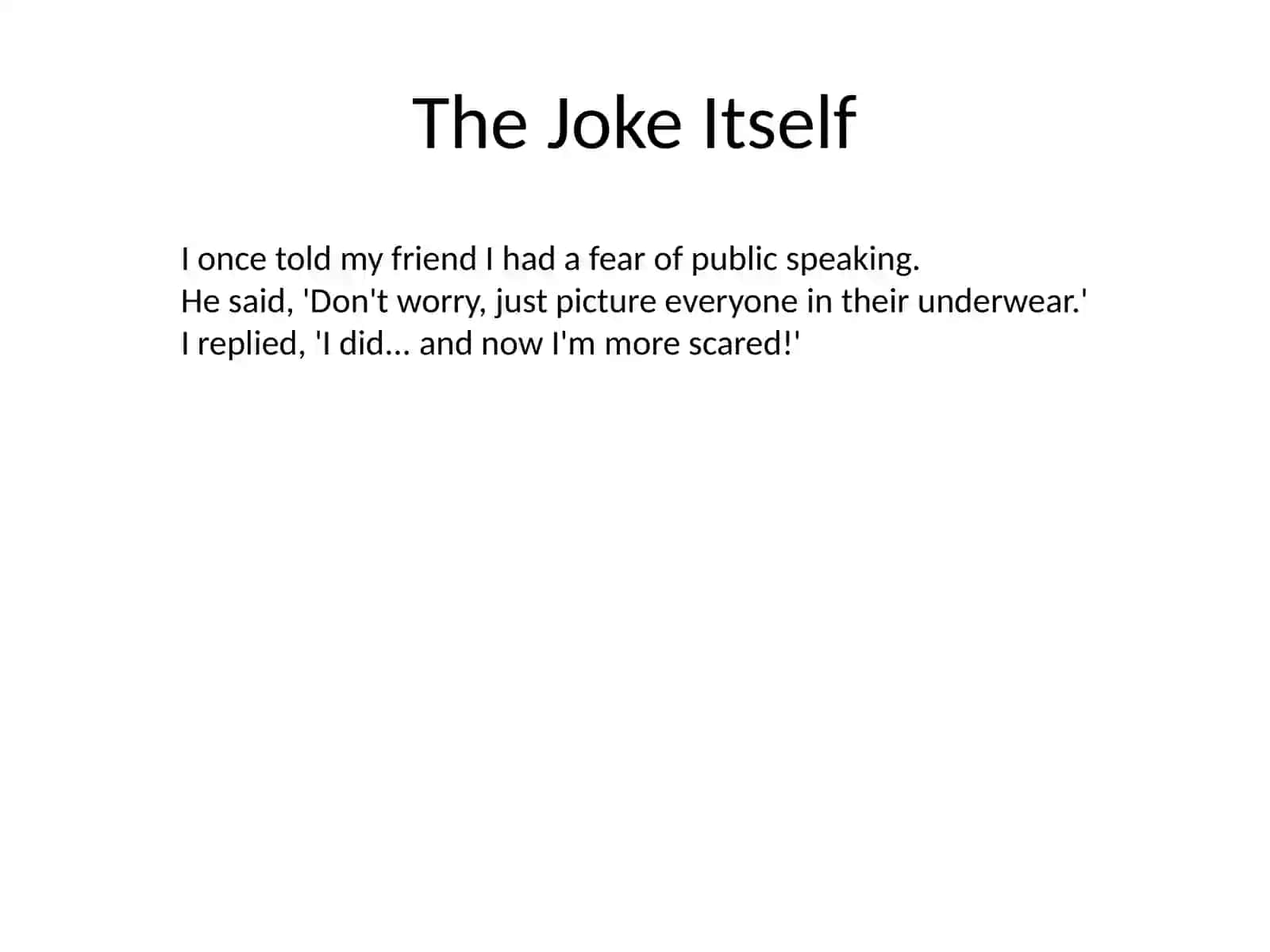 My Favorite Joke About Speaking 3