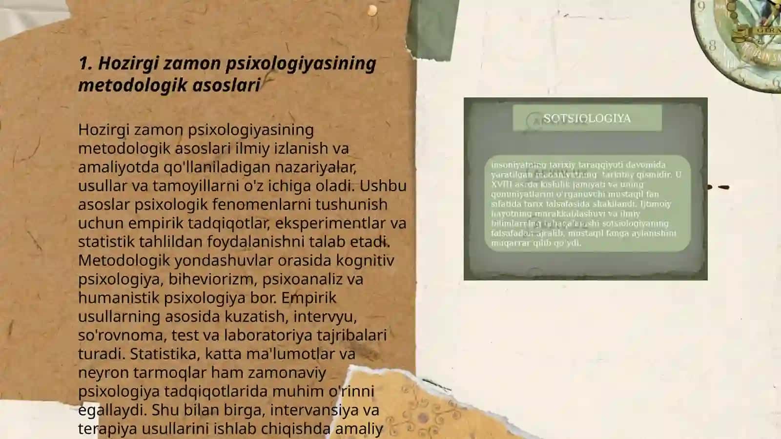 Hozirgi zamon psixologiyasining taraqqiyot metodlari 3