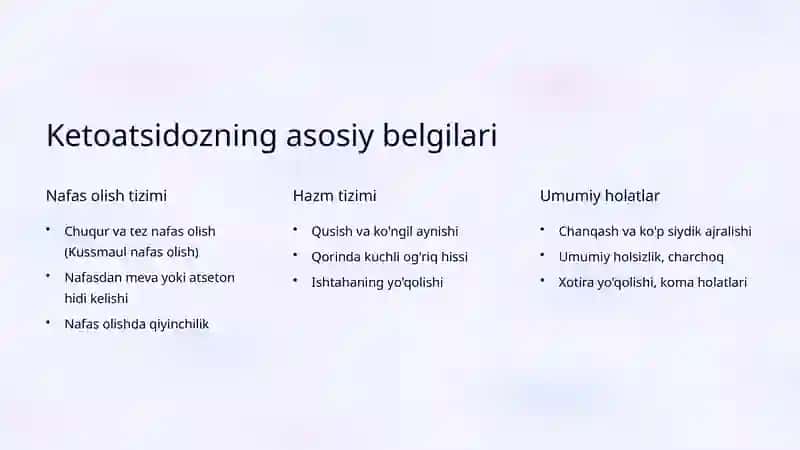 Ketoatsidoz va Gipotireoz Komasi Belgilari 3