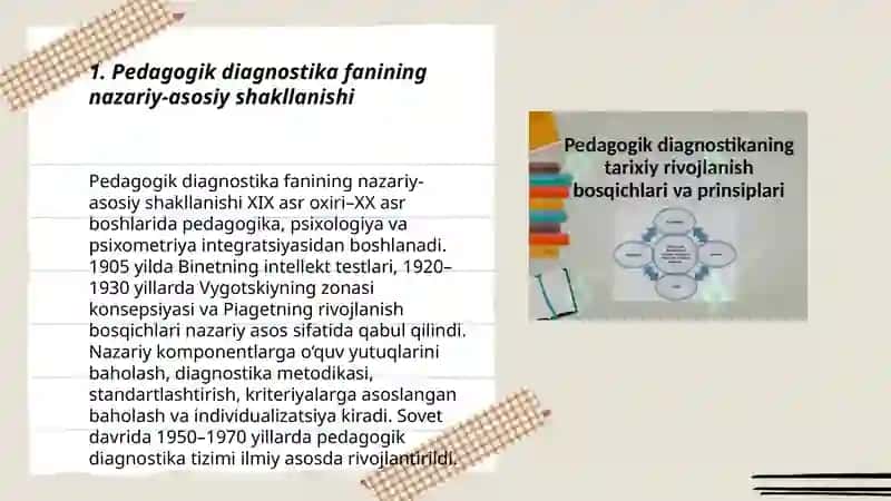 Pedagogik diagnostika fanining rivojlanish tarixi 3