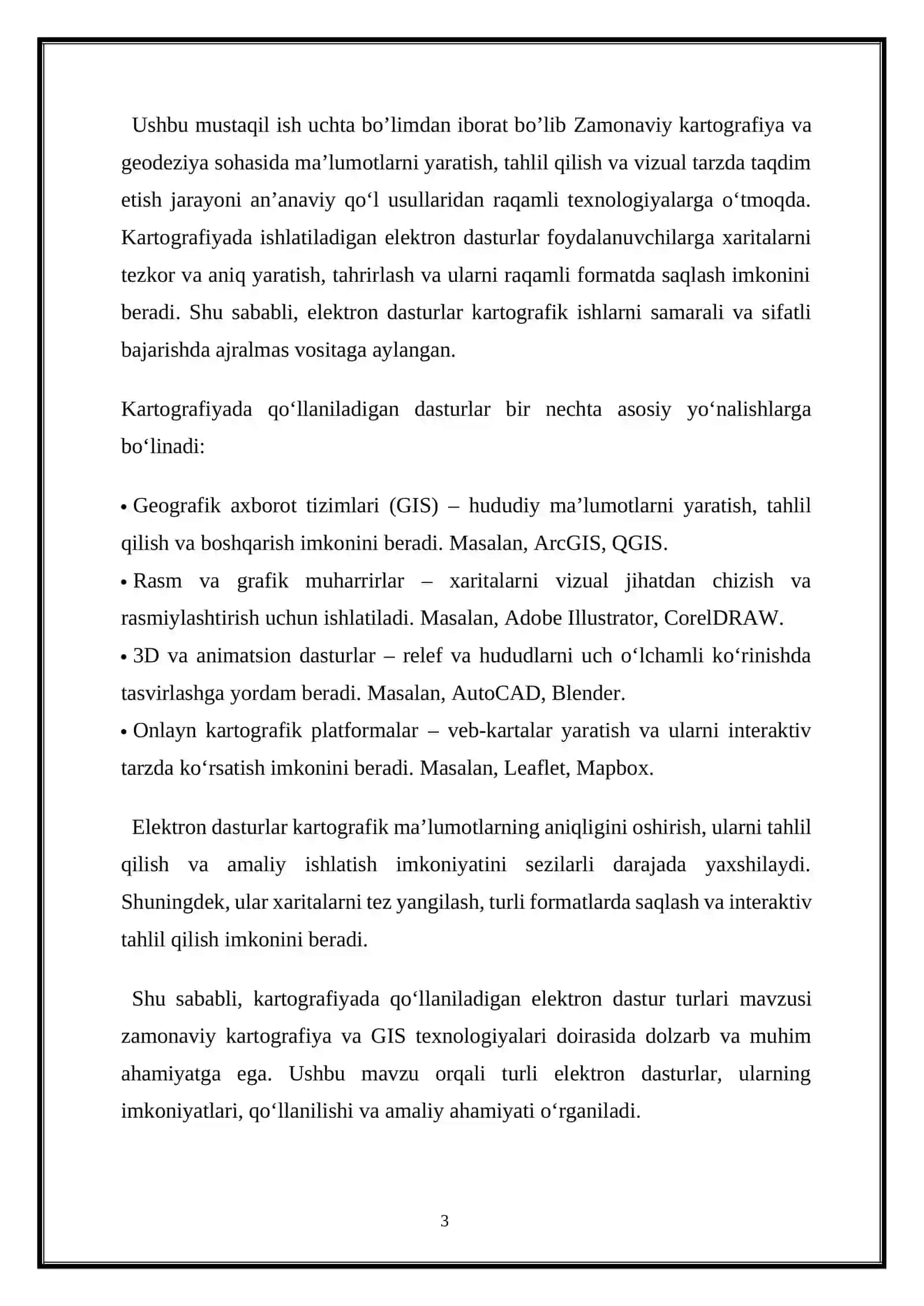 Kartografiyada qo‘llaniladigan elektron dastur turlari 3