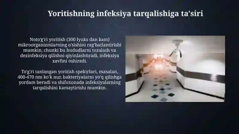 Kasalxonalar yoritilganligining gigiyenasi 3