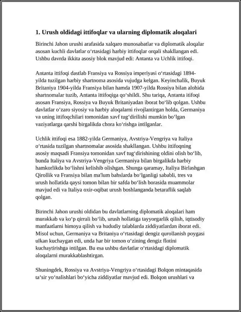 BIRINCHI JAHON URISHI YILLARIDA XALQARO MUNOSABATLAR VA DIPLOMATIYA 3