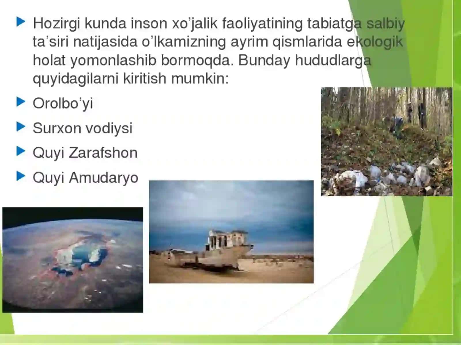 O’zbekistondagi global ekologik muammolar 3