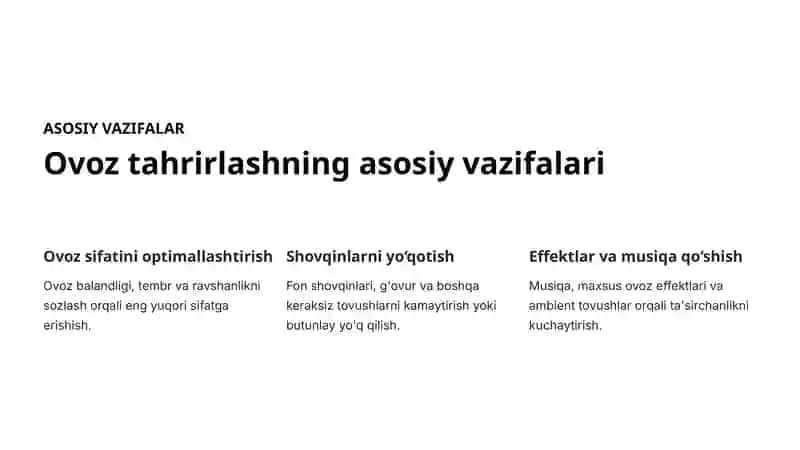 Tahrirlashva ovoz 3