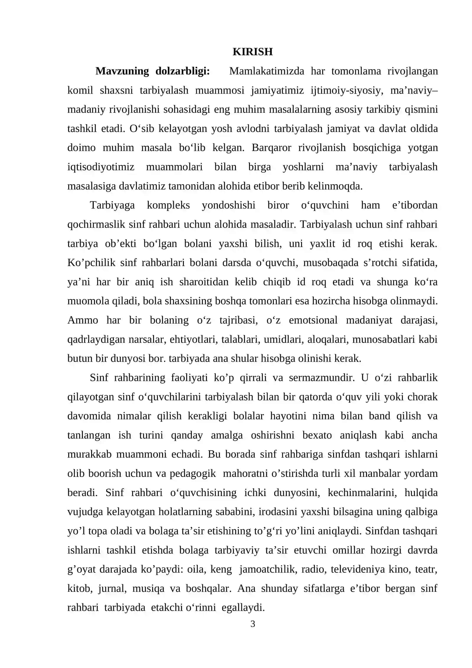 O’QITUVCHINING SINFDAN TASHQARI ISHLARNI AMALGA OSHIRISH METODIKASI 3