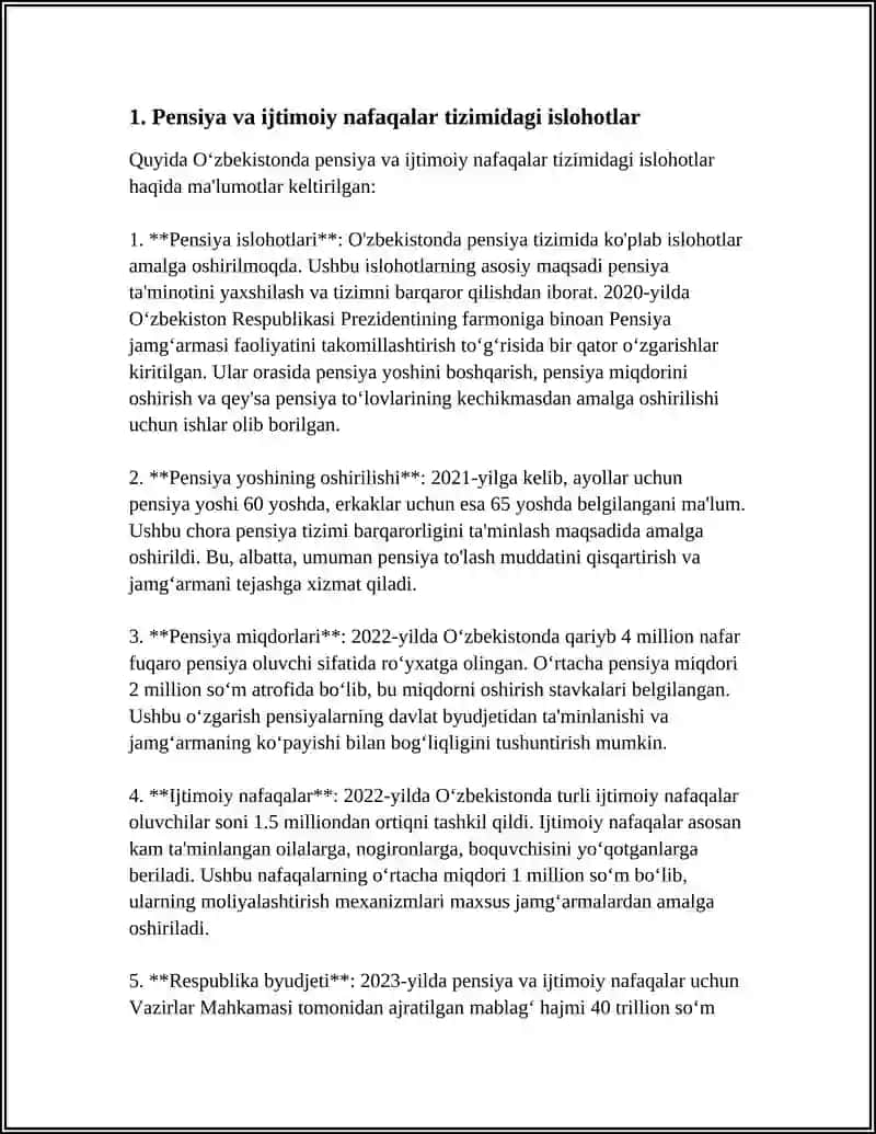 OʻZBEKISTONDA IJTIMOY SOHADA AMALGA OSHIRILAYOTGAN OʻZGARISHLAR 3