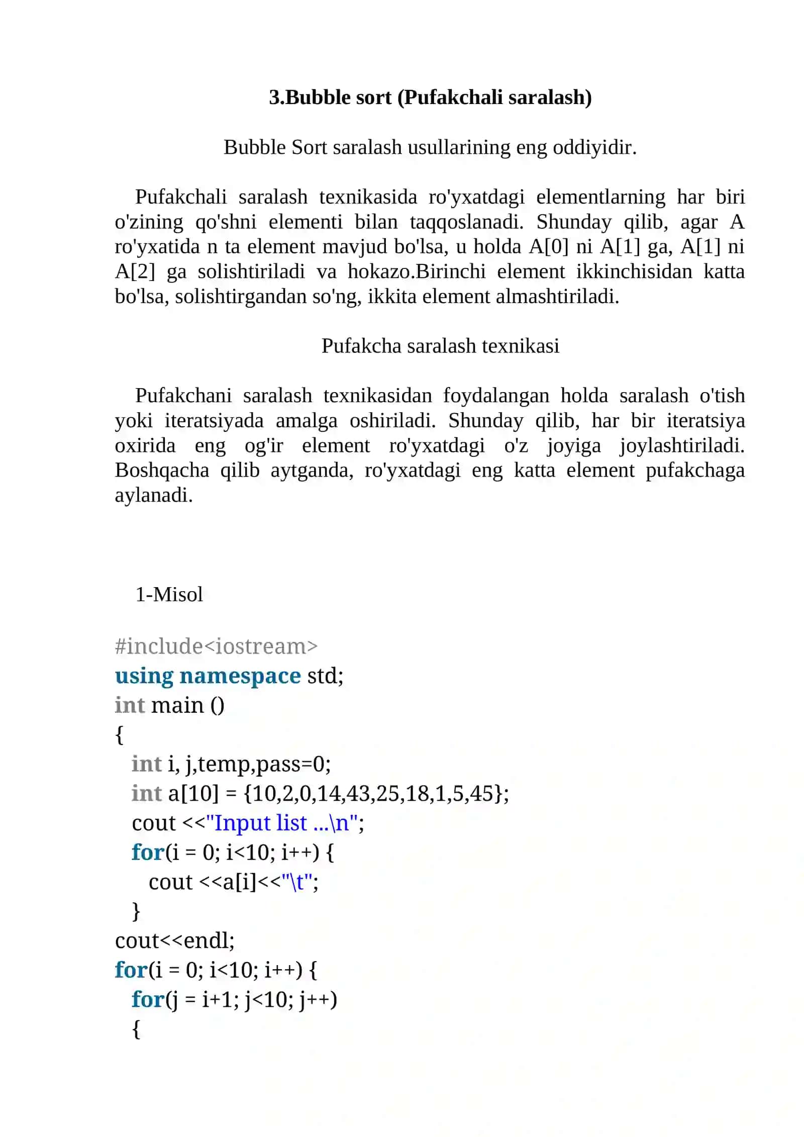 Saralash algoritmlari va samaradorliklari 3