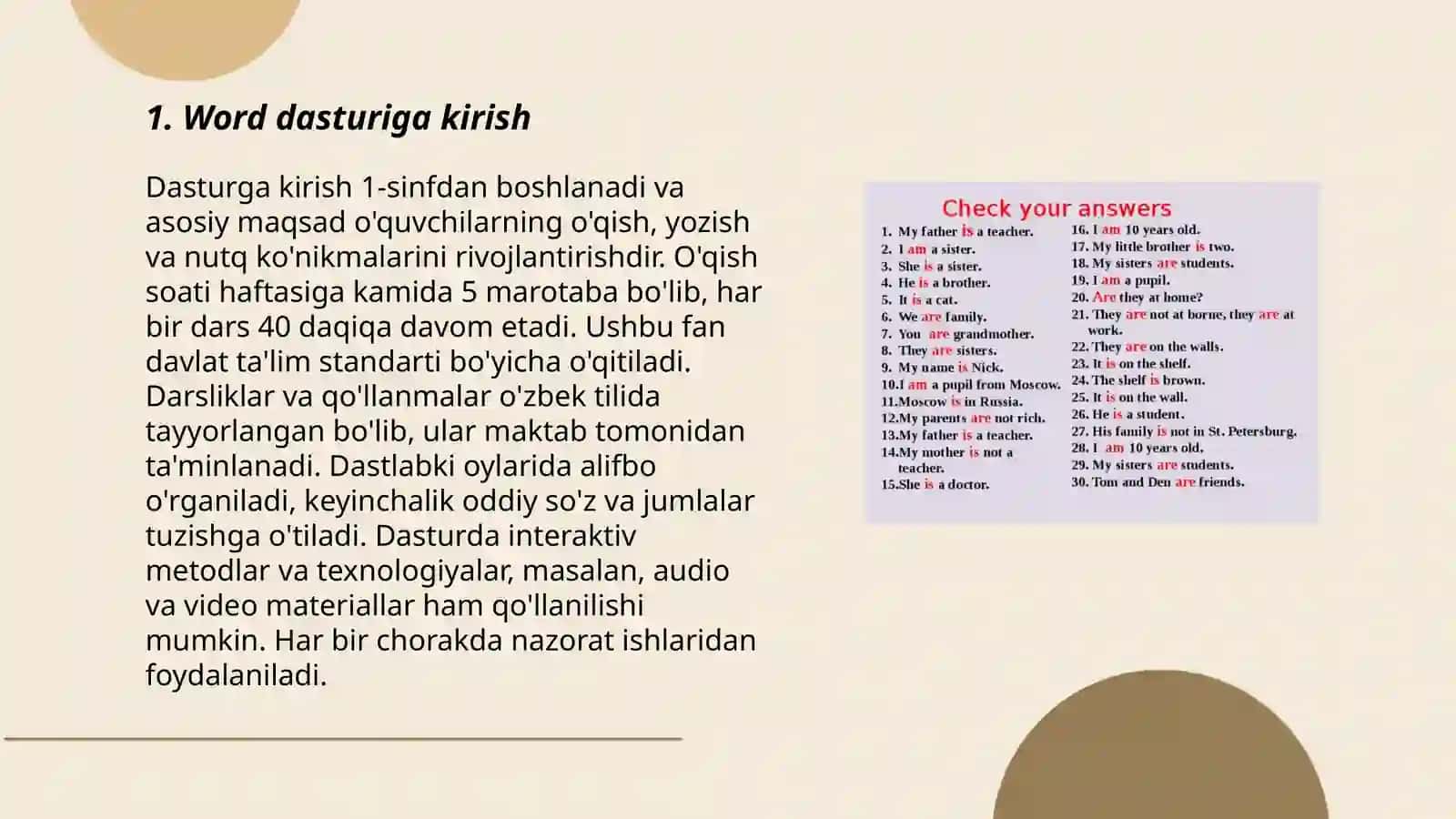 Word dasturida ishlashni tushuntirish 3