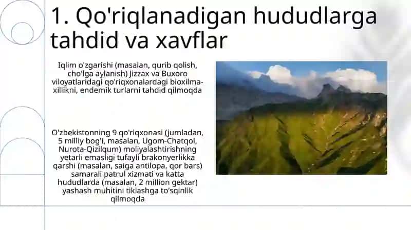 Oʻzbekiston hududidagi qoʻriqxonalar va milliy bogʻlar 3