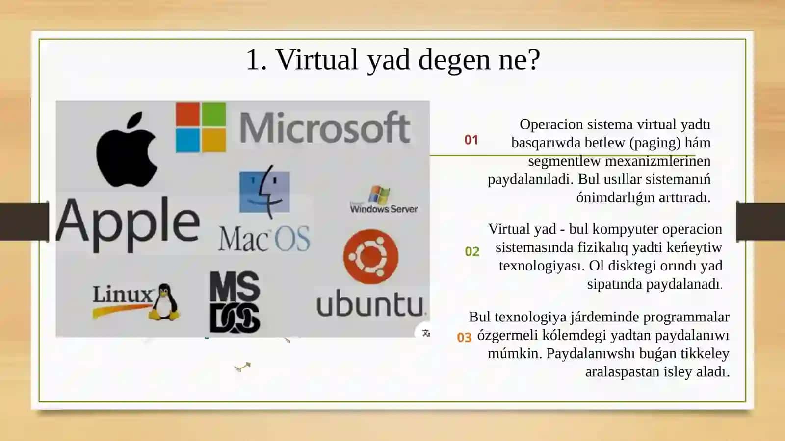 Operacion sistemalarda virtual yad túsinigi 3