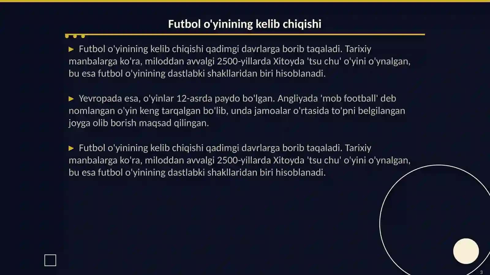 Sport o'yinlarni tashkil etish 3