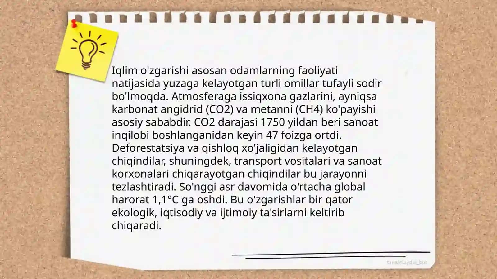 Global iqlim ozgarishi uning oqibatlari va qarshi kurashish chora tadbirlari 3