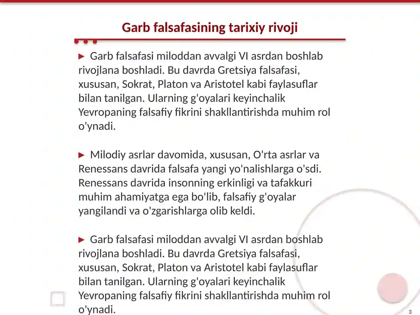 Garb falsafasi 3
