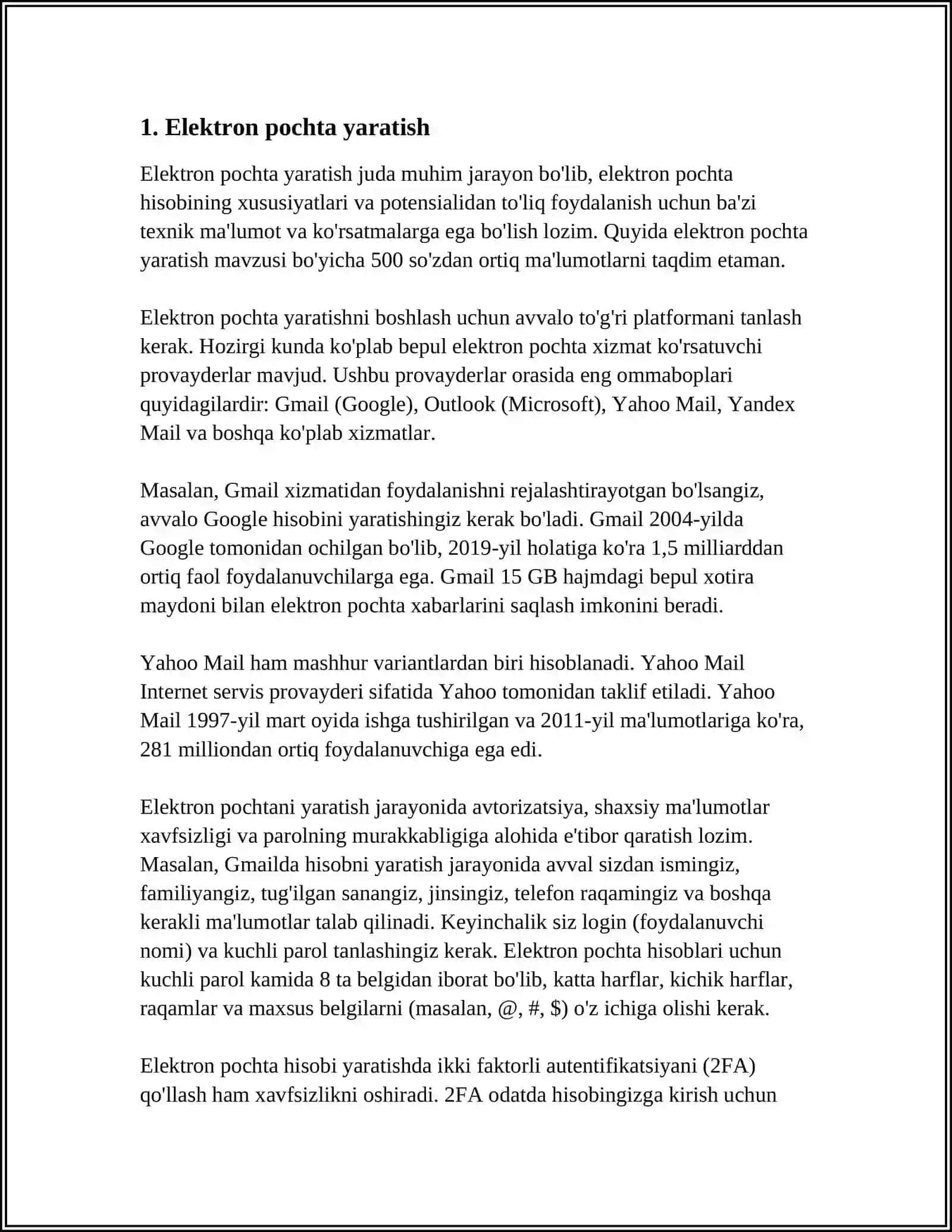 ELIKTIRON POCHTA BILAN ISHLASH 3