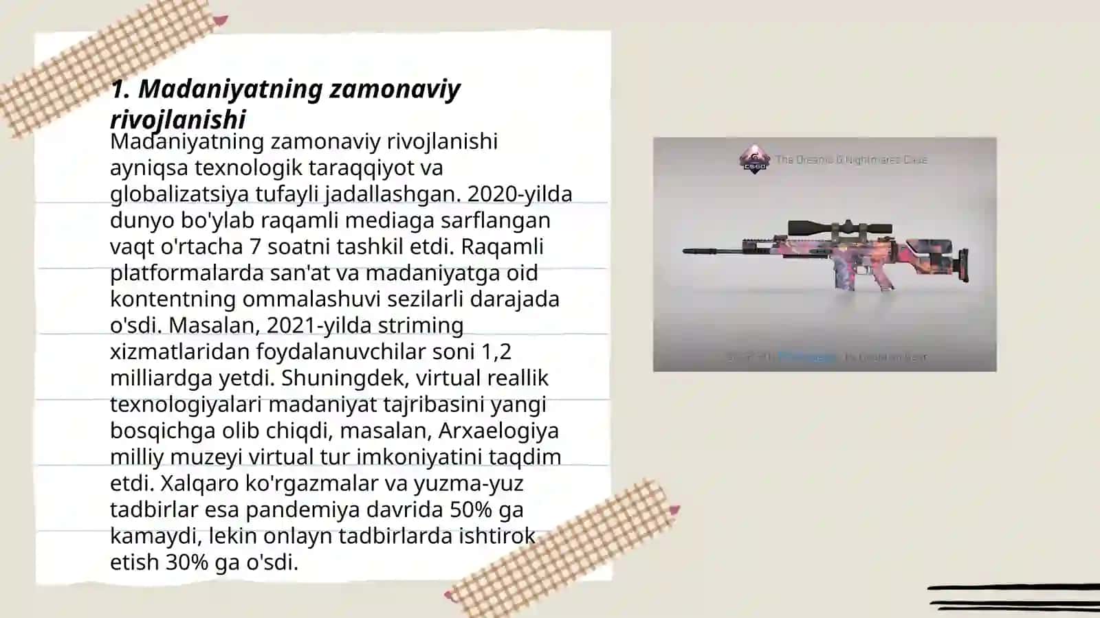 Madaniyatning zamonaviy rivojlanishi 3