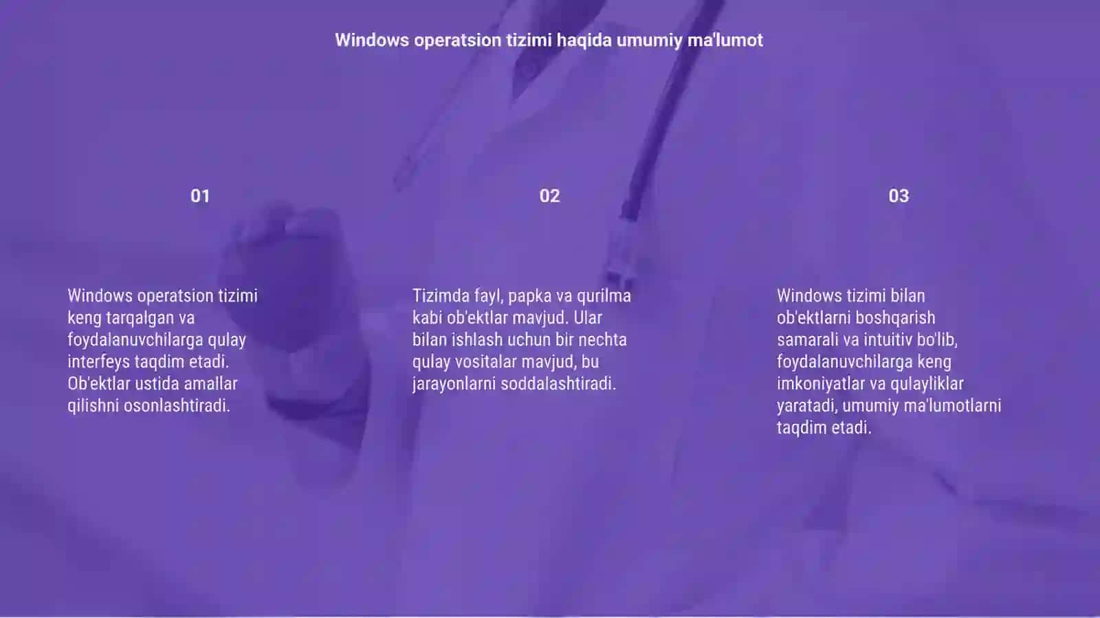 Windows operatsion tizimida ob'ektlar ustida amallar bajarish 3