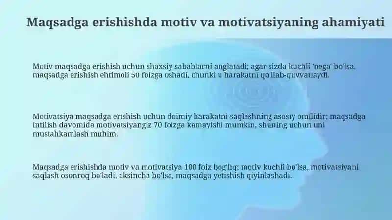 Motiv va Motivatsiyaning Asoslari 3