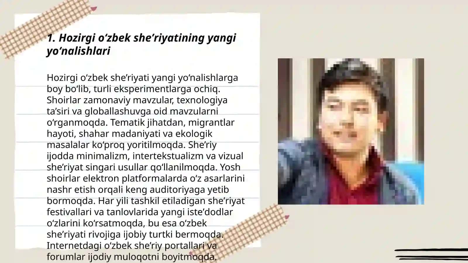 Hozirgi oʻzbek she'riyatining xususiyatlari 3