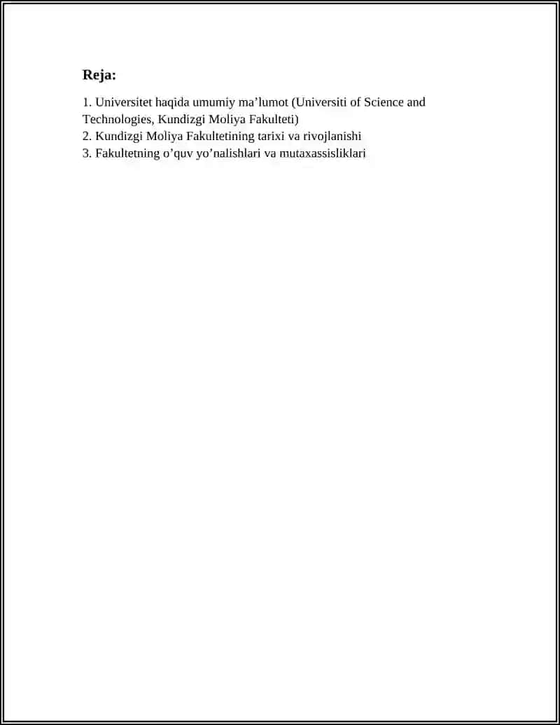 UNIVERSITIY OF SCIENCE AND TECHNOLOGIES 3