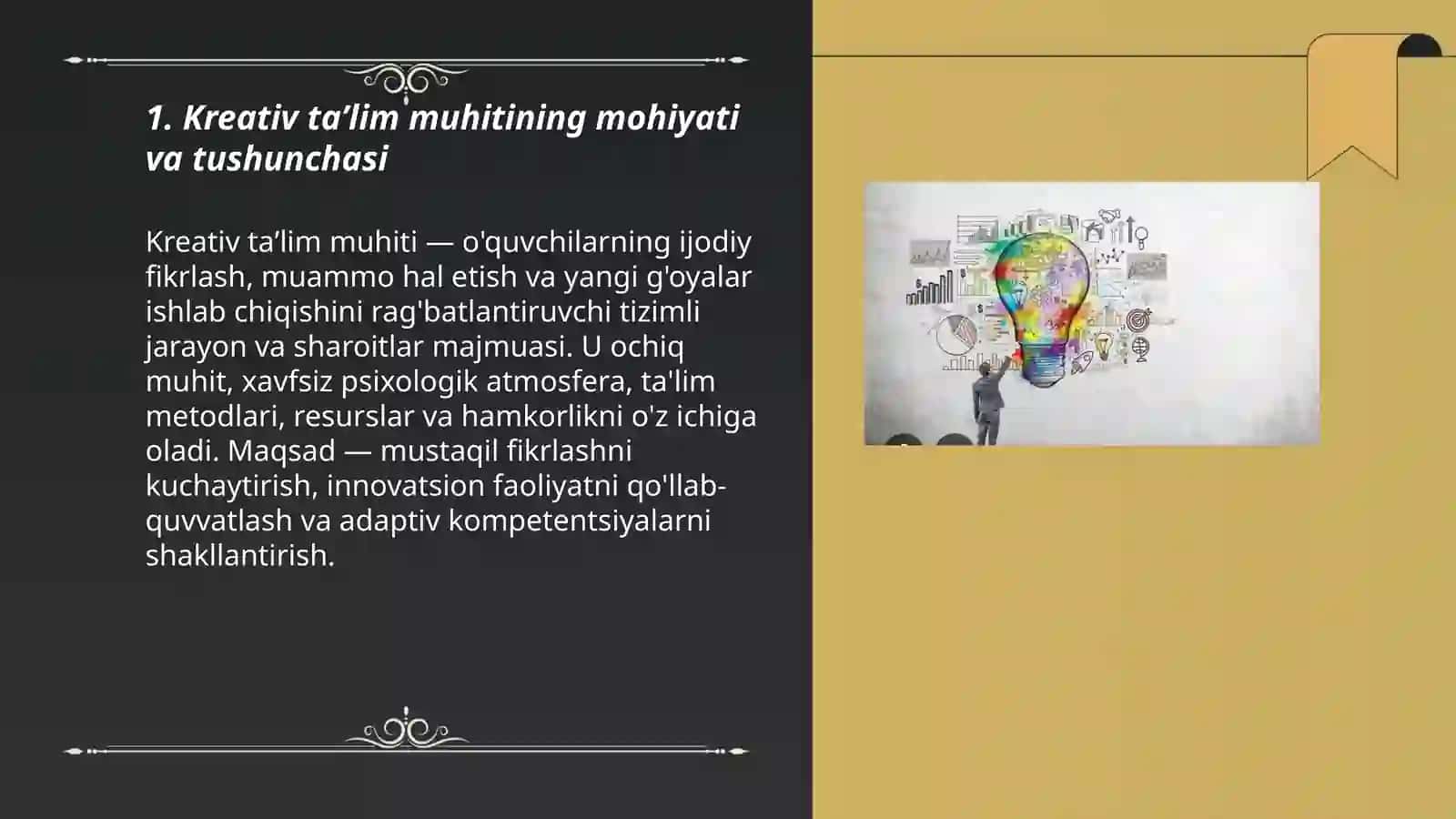 Kreativ taʼlim muhiti mohiyati va xususiyatlari 3