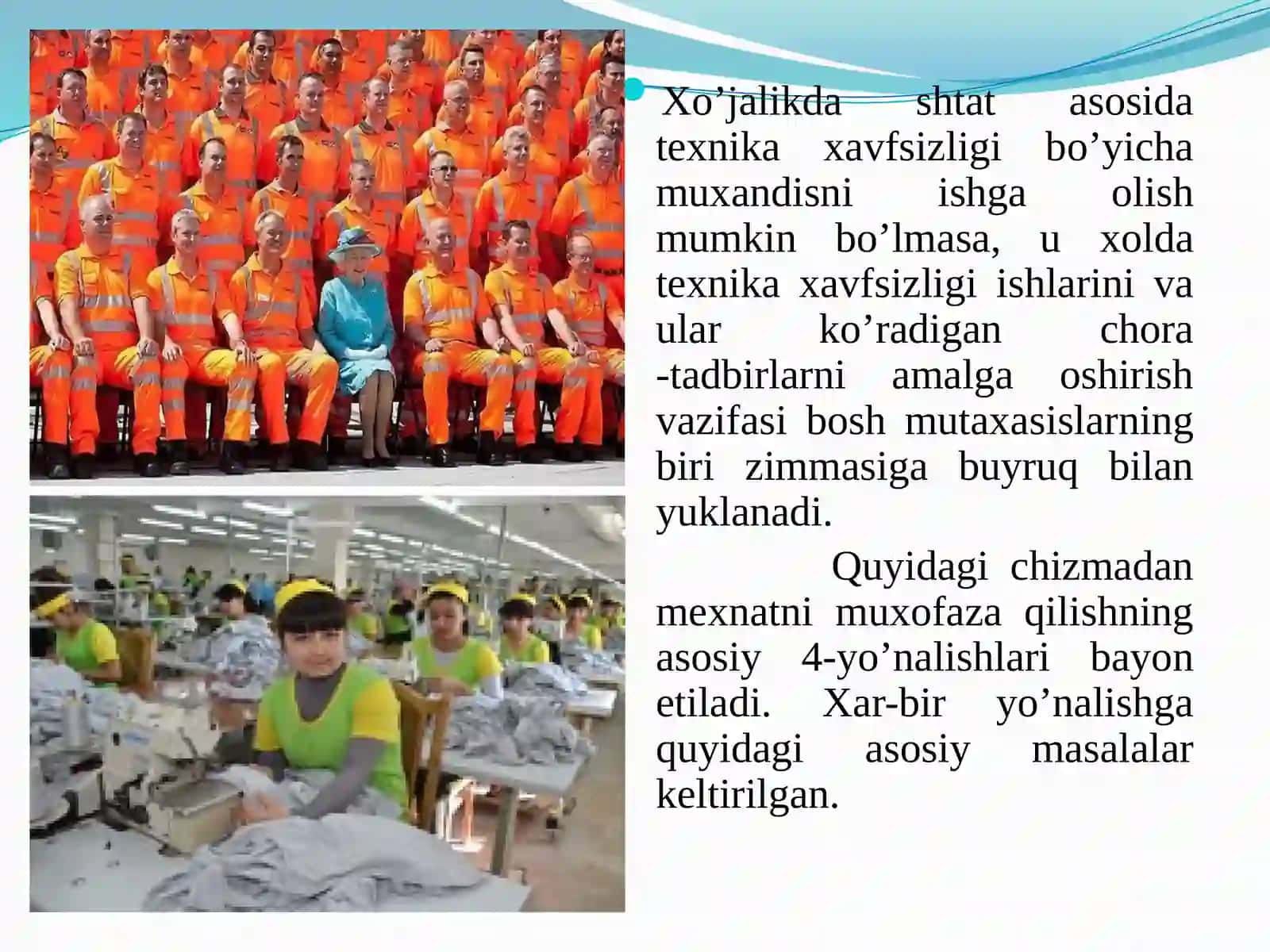 Mexnat muxofazasi ishlarini tashkil etish 3