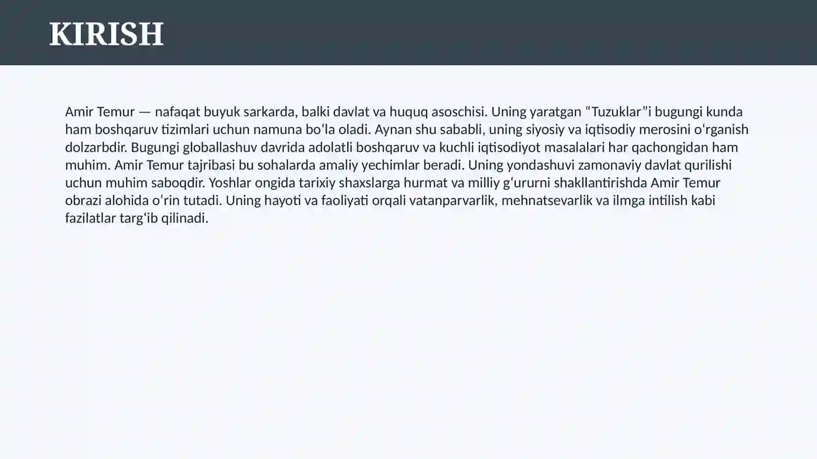 AMIR TEMUR 3