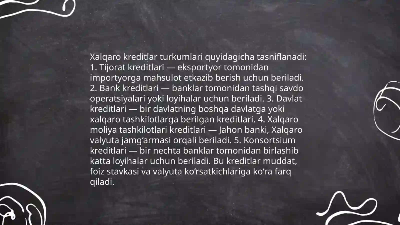 Xalqaro kreditlar 3