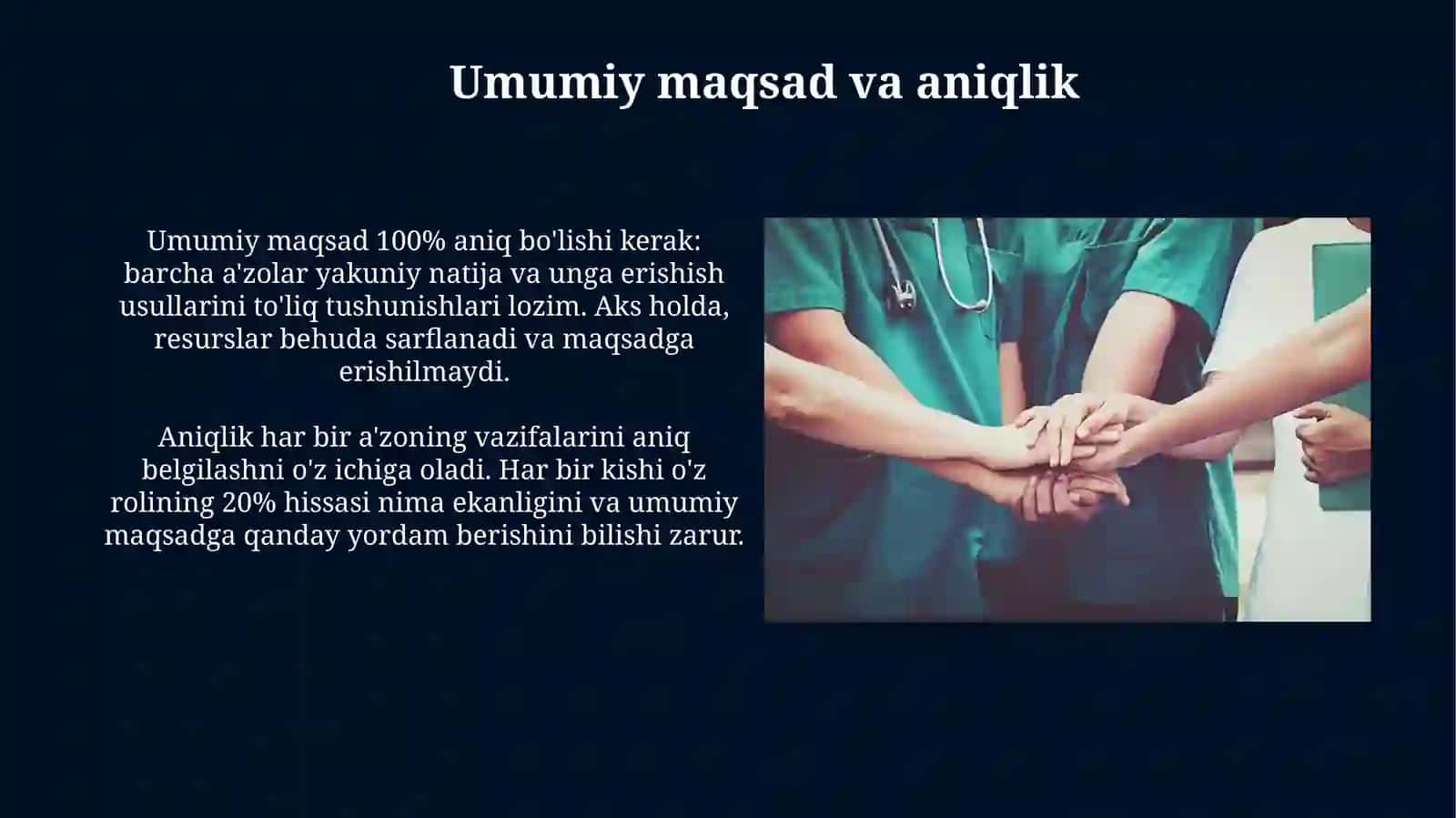 Jamoa bilan ishlashning asosiy tamoyillari 3