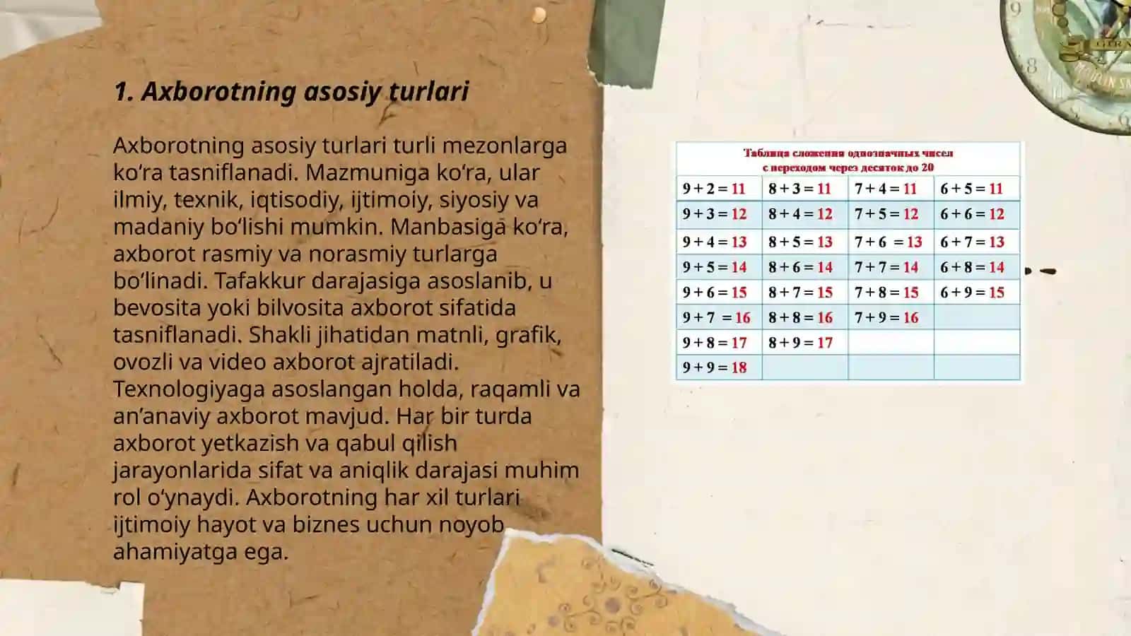 Axborot uning turlari xususiyatlari va oʻlchov birliklari 3