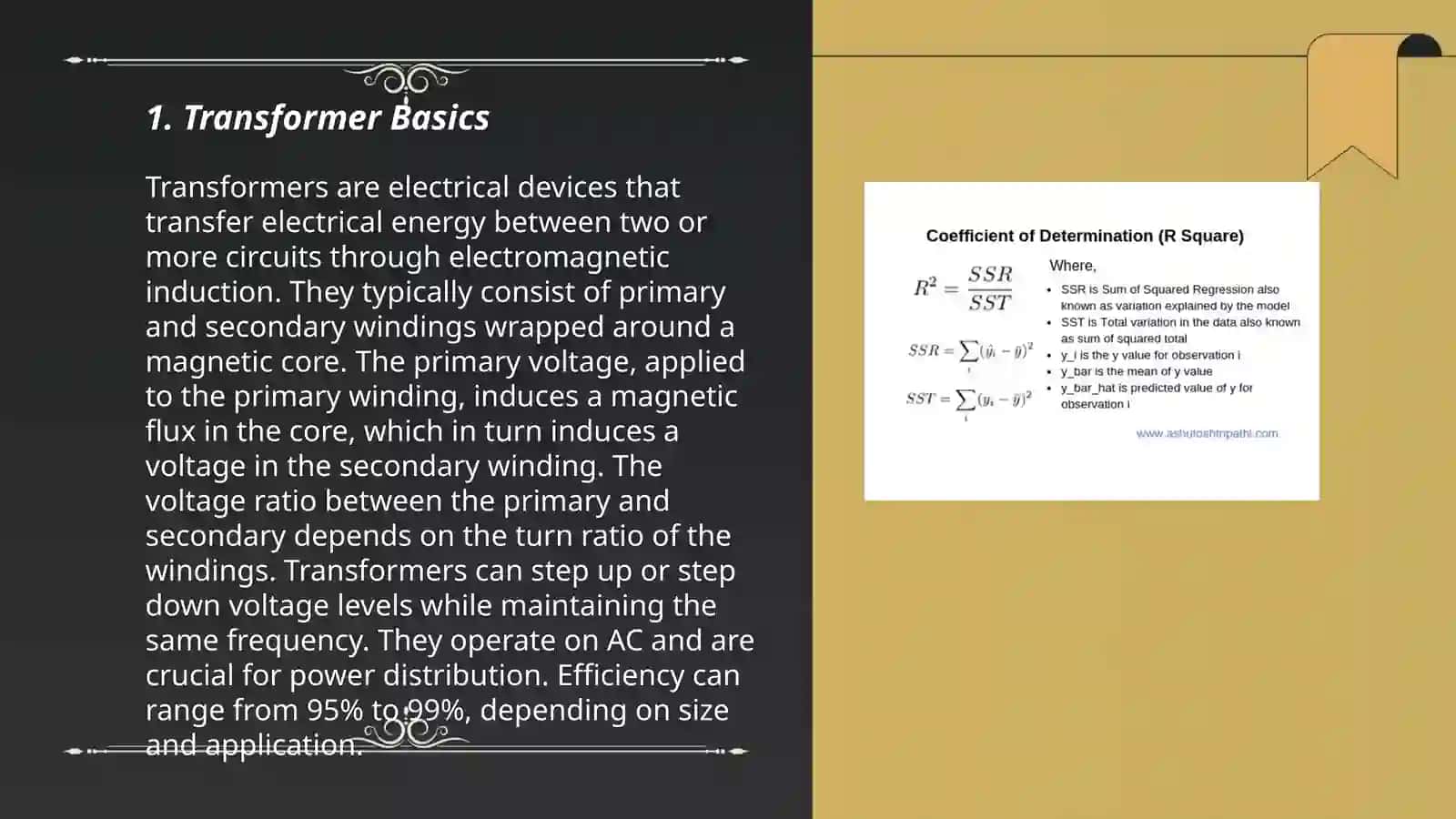 Calculation of the transformation coefficient of transformers 3